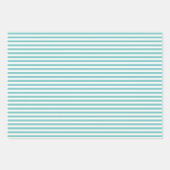 青い小枝と白いベリーのクリスマスパターン ラッピングペーパーシート (正面2)