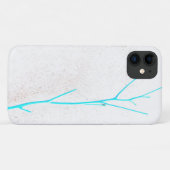 青い小枝ホワイトコンクリートテクスチャiPhone 11ケース Case-Mate iPhoneケース (裏面(横))