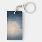 青い小洞窟、Capriのカンパニア州、イタリアの島 キーホルダー (裏面)