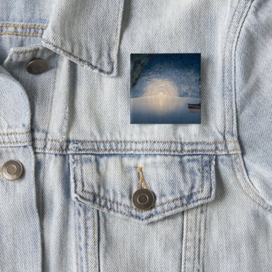 青い小洞窟、Capriのカンパニア州、イタリアの島 缶バッジ (インサイチュ)