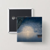 青い小洞窟、Capriのカンパニア州、イタリアの島 缶バッジ (正面&裏面)