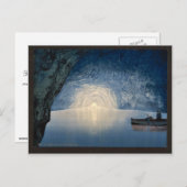 青い小洞窟、Capriの島の、イタリアのヴィンテージの写真 ポストカード (正面/裏面)