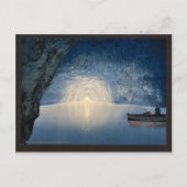 青い小洞窟、Capriの島の、イタリアのヴィンテージの写真 ポストカード (正面)