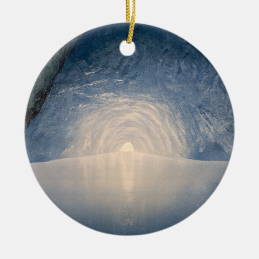 青い小洞窟、Capri、イタリアのの島オーナメント セラミックオーナメント (正面)