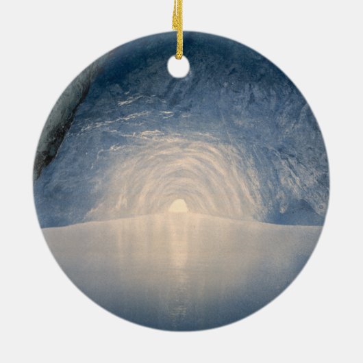 青い小洞窟、Capri、イタリアのの島オーナメント セラミックオーナメント (裏面)