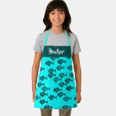 青い小魚 エプロン (インサイチュ)