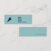 青い小鳥のプロフィールカード スキニー名刺 (正面/裏面)