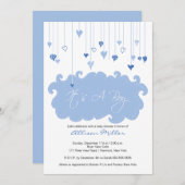 『青い少年のハート』 招待状 (正面/裏面)