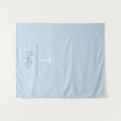 青い少年十字架の洗礼テーブルランナー タペストリー (正面(横))