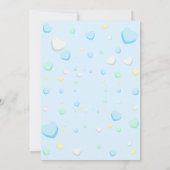 青い少年　小さな恋人　誕生日パーティーへの招待 招待状 (裏面)