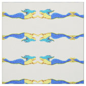 青い尾の人魚のパターン#2 ファブリック (見本)