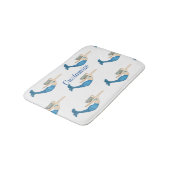 青い尾の人魚スイミングサンダー_コーブ バスマット (アングル)