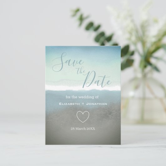 青い尾根の山々は日付を守る ポストカード (スタンド正面)