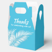 青い屋根の白い手のひらパーティーファヴォリーボックス フェイバーボックス (オープン)