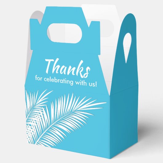 青い屋根の白い手のひらパーティーファヴォリーボックス フェイバーボックス (オープン)