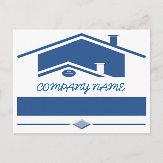 青い屋根 ポストカード (正面)