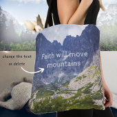 青い山々の頂上と谷 トートバッグ