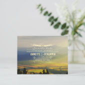 青い山と日没の地平線は日付を保存する 案内ポストカード (スタンド正面)