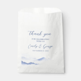 青い山と結婚鳥 フェイバーバッグ