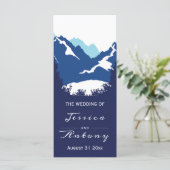 青い山と針葉樹の結婚式プログラム プログラム (スタンド正面)