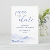 青い山と鳥の結婚式は日付を除く 招待状 (スタンド正面)