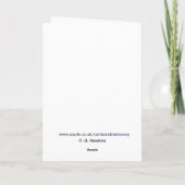 青い山のアゲハチョウの蝶バースデー・カード カード (裏面)