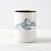 青い山のマグカップ ツートーンマグカップ (中央)