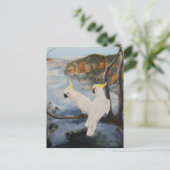 青い山の中の硫黄の冠を持つコカトオ ポストカード (スタンド正面)