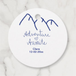 青い山の心で冒険が待っている 名前を追加 フェイバータグ