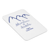 青い山の心で冒険が待っている - 名前を追加 マグネット (右側)