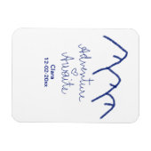 青い山の心で冒険が待っている - 名前を追加 マグネット (横)