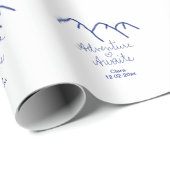 青い山の心で冒険が待っている 名前を追加 ラッピングペーパー (ロールコーナー)