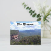 青い山の景色 ポストカード (スタンド正面)