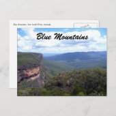 青い山の景色 ポストカード (正面/裏面)