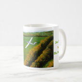 "青い山上の単独飛行"のマグ コーヒーマグカップ (正面右)