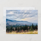 青い山並み 深い哀悼 ポストカード (正面/裏面)