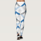 青い山形のレッグ レギンス (裏面)