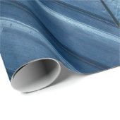 青い山形の壁 ラッピングペーパー (ロールコーナー)