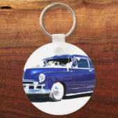 青い山形 キーホルダー (正面)