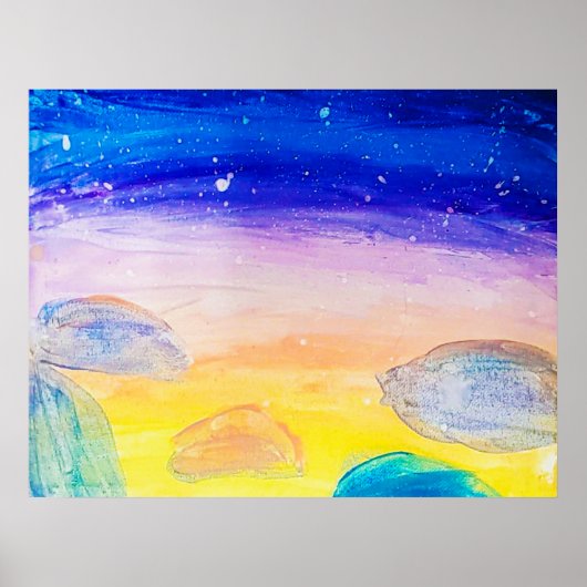 青い岩 – ポスター (正面)