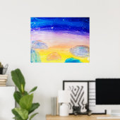 青い岩 – ポスター (ホームオフィス)