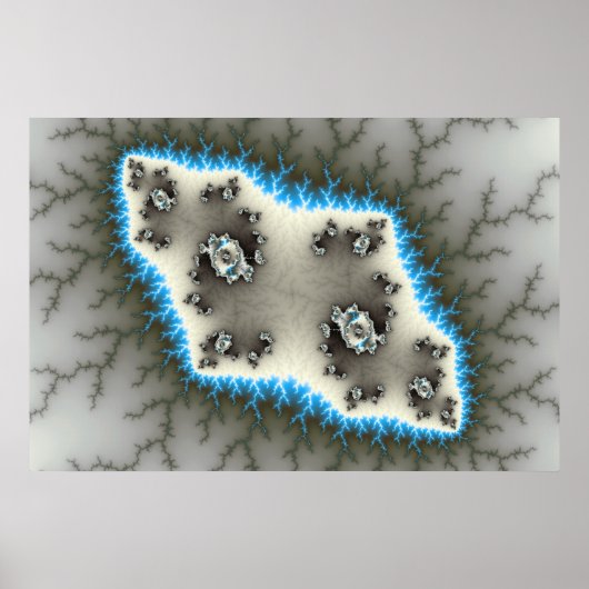 青い島々 – フラクタルポスター ポスター (正面)