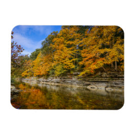 青い川の秋 マグネット