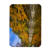 青い川の秋 マグネット (縦)