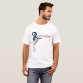 青い巻き毛の渦巻のネバダのTシャツの暗闇 Tシャツ (正面フル)