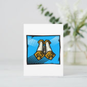 青い巻物 ポストカード (スタンド正面)