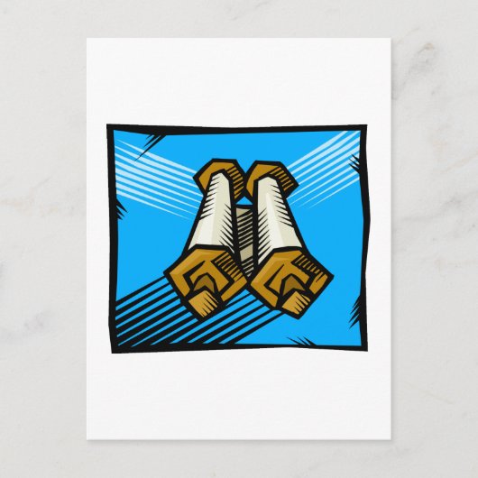 青い巻物 ポストカード (正面)