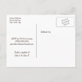 青い帆船、赤航海のちゃんシャワー インビテーションポストカード (裏面)