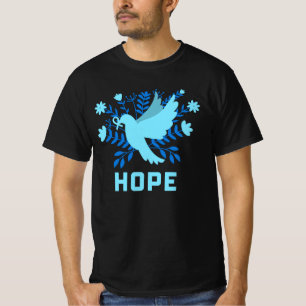 青い希望と平和の鳥 – ハト Tシャツ