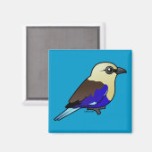 青い帯のローラー マグネット (正面/裏面)